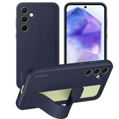 Original Case SAMSUNG GALAXY A55 5G Silicone Cover Strap (EF-GA556TBEGWW) navy blue