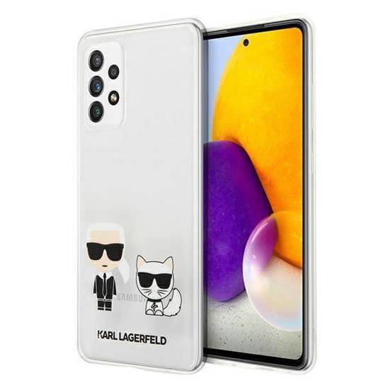 Original Case SAMSUNG GALAXY A72 4G / 5G Karl Lagerfeld Hardcase Karl & Choupette (KLHCA72CKTR) transparent