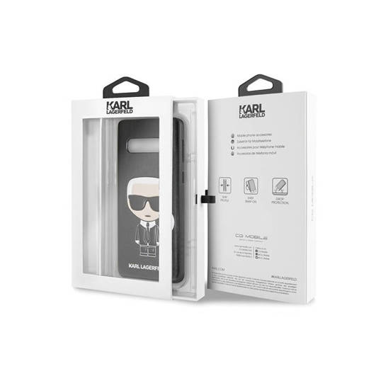 Original Case SAMSUNG GALAXY S10 Karl Lagerfeld Hardcase Iconic Karl Embossed black