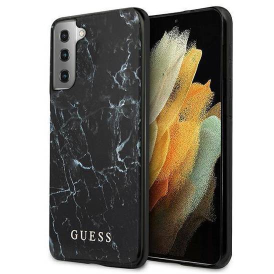 Original Case SAMSUNG GALAXY S21+ Guess Hardcase Marble (GUHCS21MPCUMABK) black