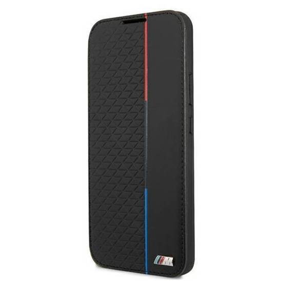 Original Case SAMSUNG GALAXY S22+ PLUS BMW Bookcase M Collection Triangles (BMBKS22MTRTBK) black