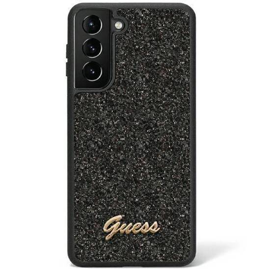 Original Case SAMSUNG GALAXY S23 Guess Hard case Glitter Script (GUHCS23SHGGSHK) black