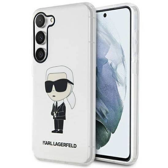 Original Case SAMSUNG GALAXY S23 Karl Lagerfeld Hardcase Ikonik (KLHCS23SHNIKTCT) transparent