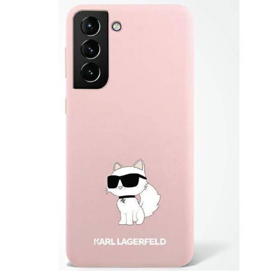 Original Case SAMSUNG GALAXY S23 Karl Lagerfeld Hardcase Silicone Choupette (KLHCS23SSNCHBCP) pink