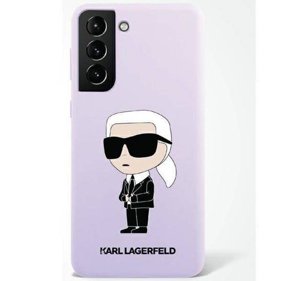 Original Case SAMSUNG GALAXY S23+ Karl Lagerfeld Hardcase Silicone Ikonik (KLHCS23MSNIKBCU) purple