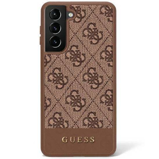 Original Case SAMSUNG GALAXY S23 ULTRA Guess Hardcase 4G Stripe Collection (GUHCS23LG4GLBR) brown