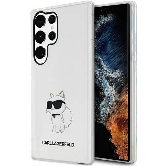 Original Case SAMSUNG GALAXY S23 ULTRA Karl Lagerfeld Hardcase Ikonik Choupette (KLHCS23LHNCHTCT) transparent