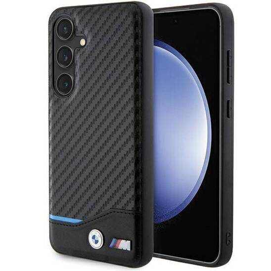 Original Case SAMSUNG GALAXY S24 BMW Leather Carbon (BMHCS24S22NBCK) black