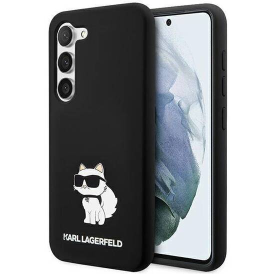 Original Case SAMSUNG GALAXY S24 Karl Lagerfeld Hardcase Silicone Choupette (KLHCS24SSNCHBCK) black