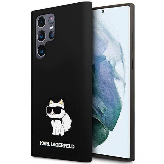 Original Case SAMSUNG GALAXY S24 ULTRA Karl Lagerfeld Hardcase Silicone Choupette (KLHCS24LSNCHBCK) black