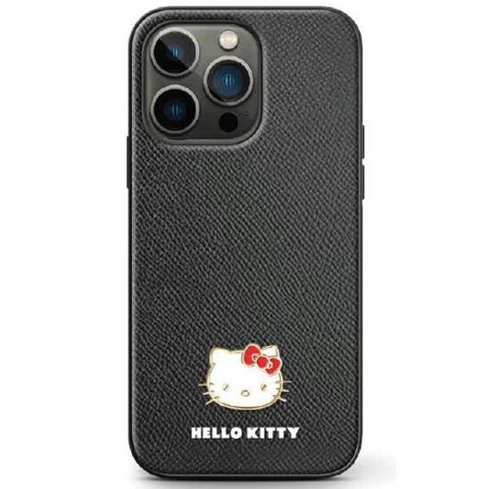 Original Case SAMSUNG GALAXY Z FLIP 5 Hello Kitty Hardcase Metal Logo Kitty Head (HKHCZF5PGHDLMK) black