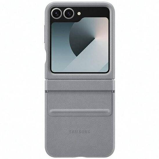 Original Case SAMSUNG GALAXY Z FLIP 6 ECO-Leather Case (EF-VF741PJEGWW) gray