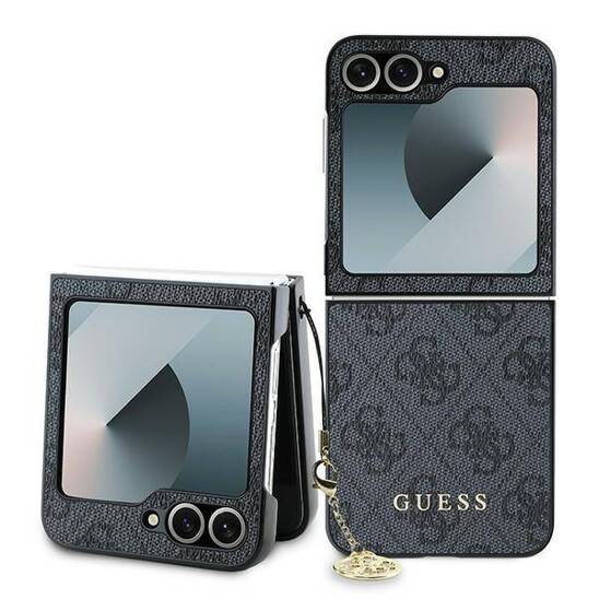 Original Case SAMSUNG GALAXY Z FLIP 6 Guess Hardcase 4G Charms Collection (GUHCZF6GF4GGR) black