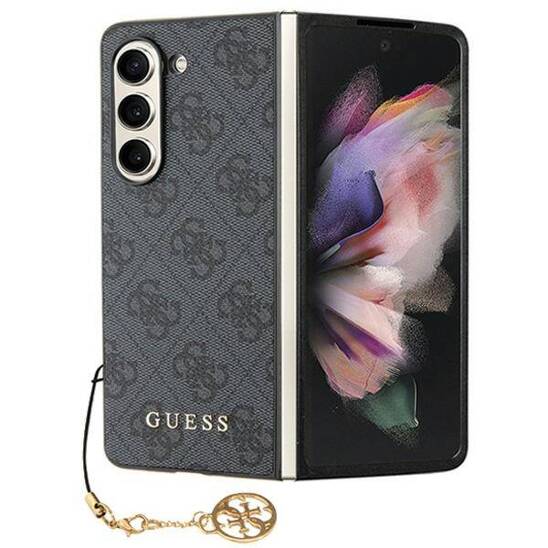 Original Case SAMSUNG GALAXY Z FOLD 5 Guess Hardcase 4G Charms Collection (GUHCZFD5GF4GGR) gray