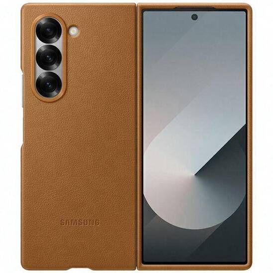 Original Case SAMSUNG GALAXY Z FOLD 6 ECO-Leather Case (EF-VF956PAEGWW) brown