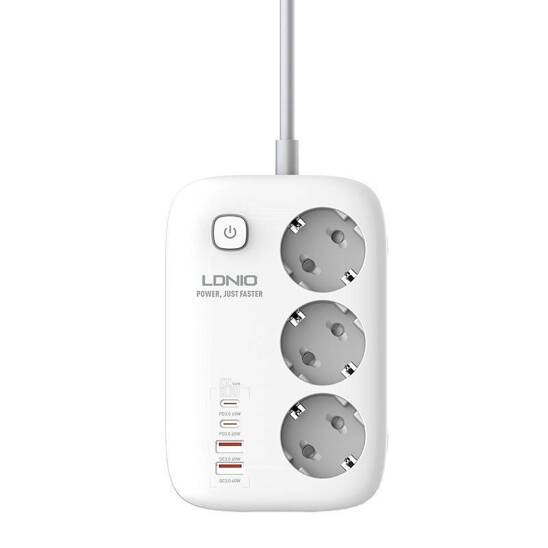 Power Strip GaN LDNIO SE3436 65W white