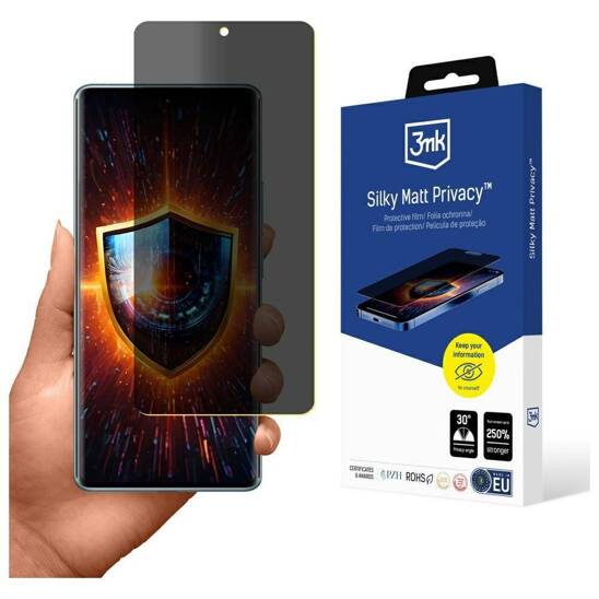 Privacy film XIAOMI REDMI NOTE 14 PRO Folia prywatyzująca 3MK Silky Matt Privacy