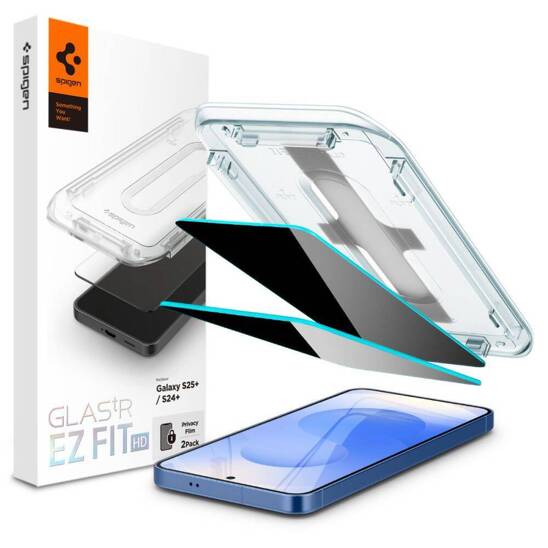 Privatizing Glass SAMSUNG GALAXY S24+ / S25+ Spigen Glas.Tr ”Ez Fit” HD 2-pack Privacy