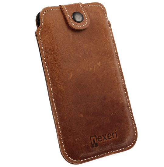 Slip Case IPHONE 13/13 PRO / 12/12 PRO Nexeri Leather Pocket XL brown