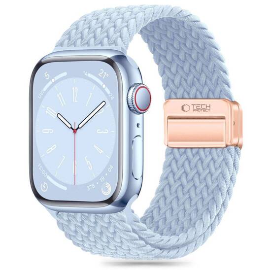 Strap for APPLE WATCH 3 / 4 / 5 / 6 / 7 / 8 / 9 / SE (38 / 40 / 41 MM) Tech-Protect Nylonmag Baby blue