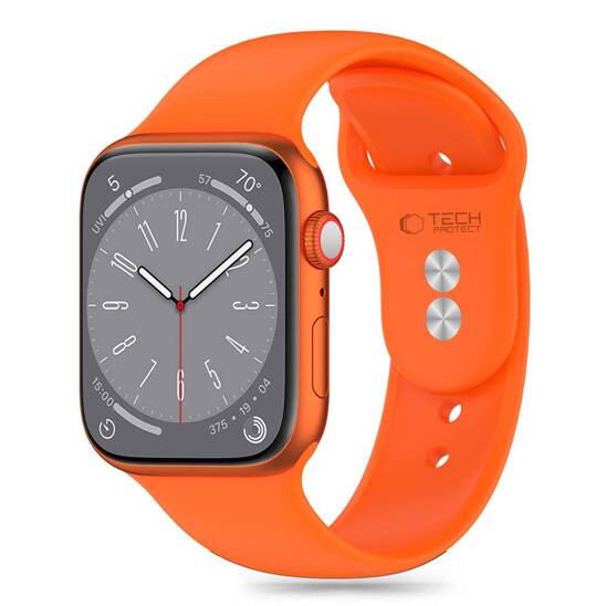 Strap for APPLE WATCH 3 / 4 / 5 / 6 / 7 / 8 / 9 / SE (38 / 40 / 41 MM) Tech-Protect Silicone Bright orange