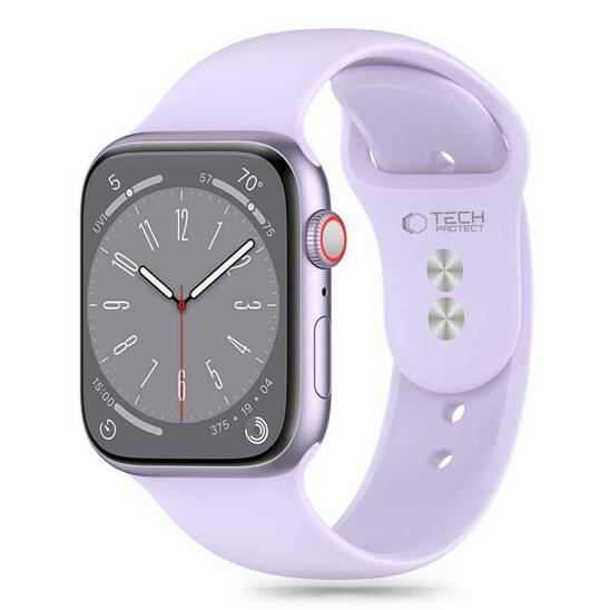 Strap for APPLE WATCH 3 / 4 / 5 / 6 / 7 / 8 / 9 / SE (38 / 40 / 41 MM) Tech-Protect Silicone Elegant purple purple