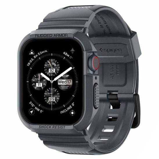 Strap for APPLE WATCH 4 / 5 / 6 / 7 / 8 / 9 / SE ( 44 / 45 MM) Spigen Rugged Armor "Pro" gray