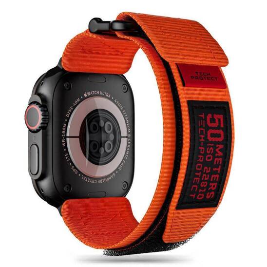 Strap for APPLE WATCH 4 / 5 / 6 / 7 / 8 / 9 / SE / ULTRA 1 / 2 (42 / 44 / 45 / 49 MM) Tech-Protect Scout Pro orange