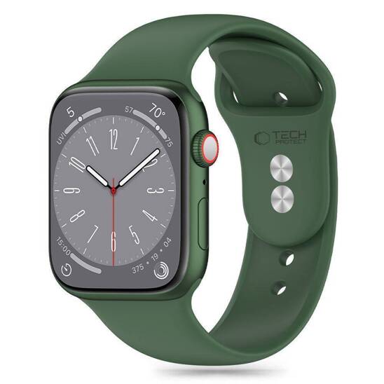 Strap for APPLE WATCH 4 / 5 / 6 / 7 / 8 / 9 / SE / ULTRA 1 / 2 (42 / 44 / 45 / 49 MM) Tech-Protect Silicone Olive green