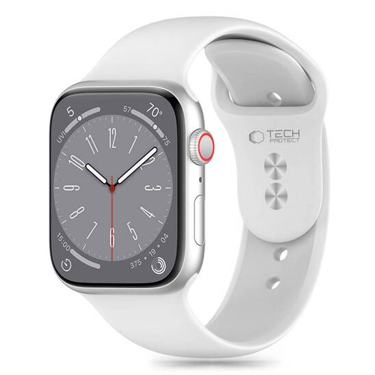 Strap for APPLE WATCH 4 / 5 / 6 / 7 / 8 / 9 / SE / ULTRA 1 / 2 (42 / 44 / 45 / 49 MM) Tech-Protect Silicone white