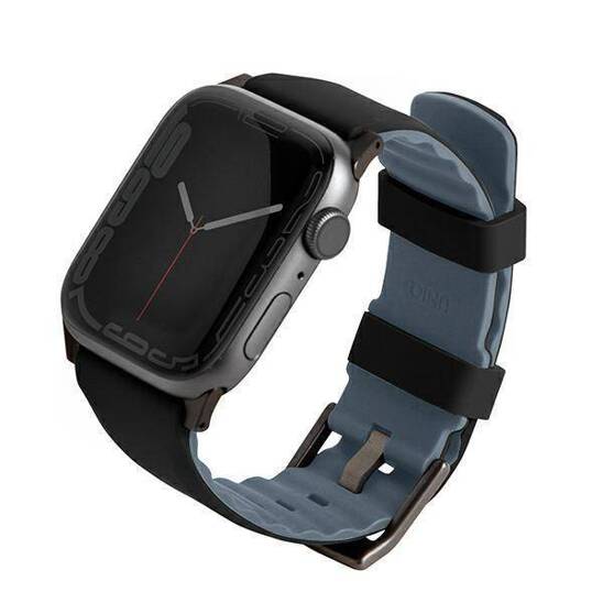 Strap for APPLE WATCH 4 / 5 / 6 / 7 / 8 / SE (38 / 40 / 41 MM) UNIQ Linus Airosoft Silicone black