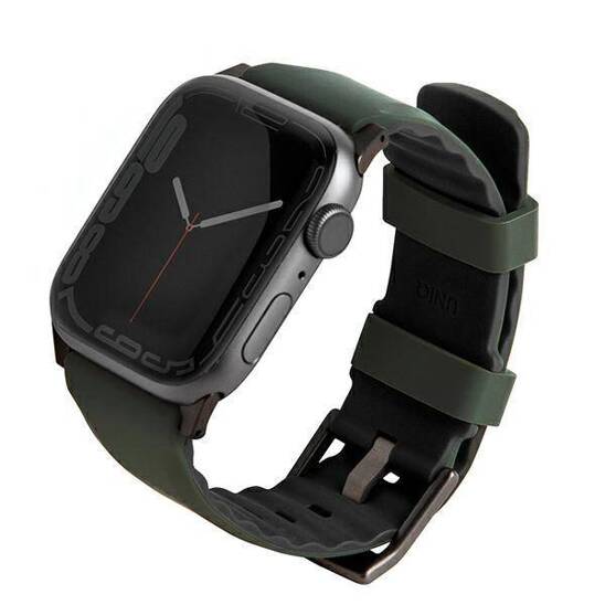 Strap for APPLE WATCH 4 / 5 / 6 / 7 / 8 / SE (42 / 44 / 45 MM) UNIQ Linus Airosoft Silicone green