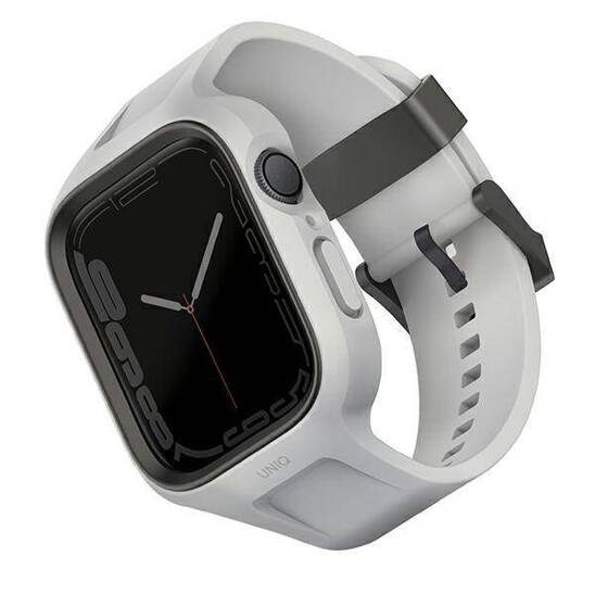 Strap for APPLE WATCH 4 / 5 / 6 / 7 / 8 / SE ( 44 / 45 MM) UNIQ Monos 2in1 Strap + Case Series gray