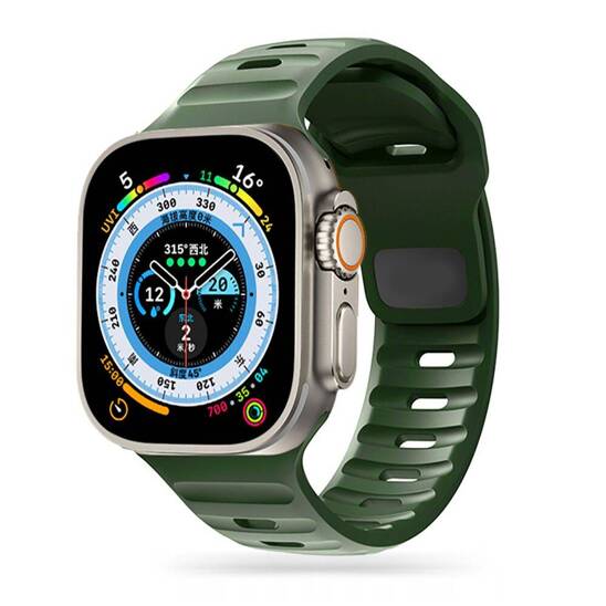 Strap for APPLE WATCH 4 / 5 / 6 / 7 / 8 / SE / ULTRA (42 / 44 / 45 / 49 MM) Tech-Protect Iconband Line green