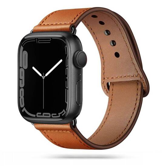 Strap for APPLE WATCH 4 / 5 / 6 / 7 / SE (42 / 44 / 45 MM) Tech-Protect LeatherFit brown