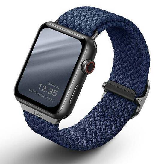 Strap for APPLE WATCH 42 / 44 / 45 MM UNIQ Aspen Braided blue