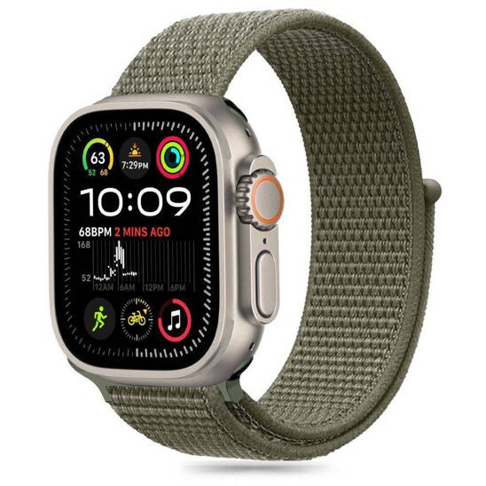 Strap for APPLE WATCH 6 / 7 / 8 / 9 / 10 / SE / ULTRA 1 / 2 (44 / 45 / 46 / 49 MM) Tech-Protect Nylon Cargo Khaki