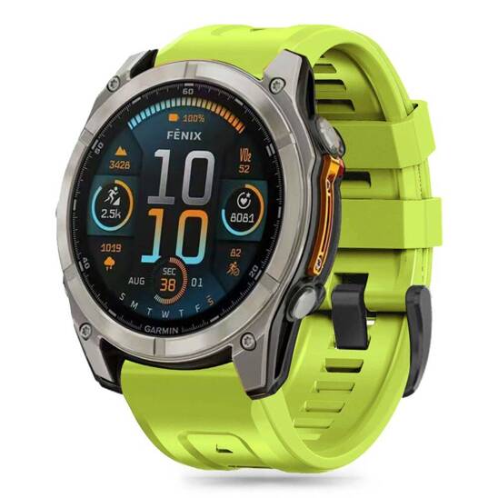 Strap for GARMIN FENIX 5 / 6 / 6 PRO / 7 / 8 / E (47MM) Tech-Protect Silicone lime