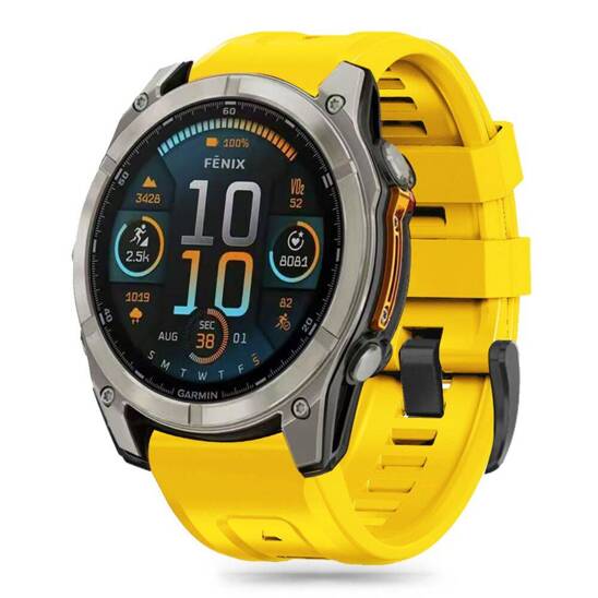 Strap for GARMIN FENIX 5 / 6 / 6 PRO / 7 / 8 / E (47MM) Tech-Protect Silicone yellow