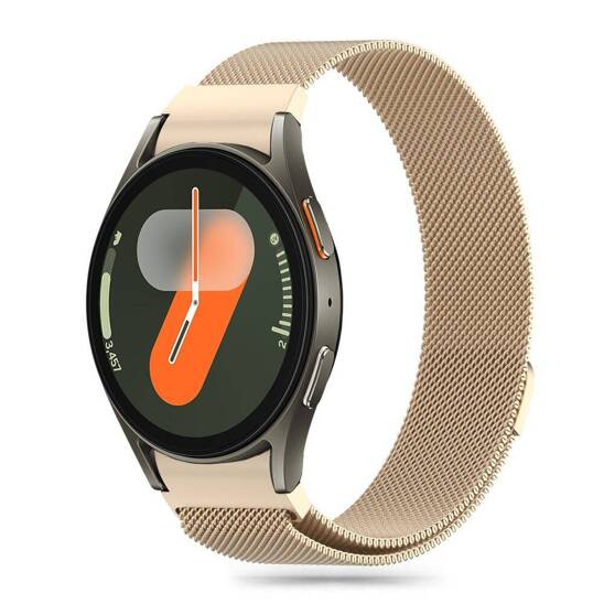 Strap for SAMSUNG GALAXY WATCH 4 / 5 / 5 PRO / 6 / 7 / FE Tech-Protect Milaneseband Starlight gold