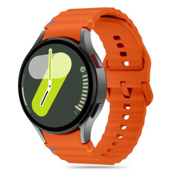 Strap for SAMSUNG GALAXY WATCH 4 / 5 / 5 PRO / 6 / 7 / FE Tech-Protect Silicone Sport orange