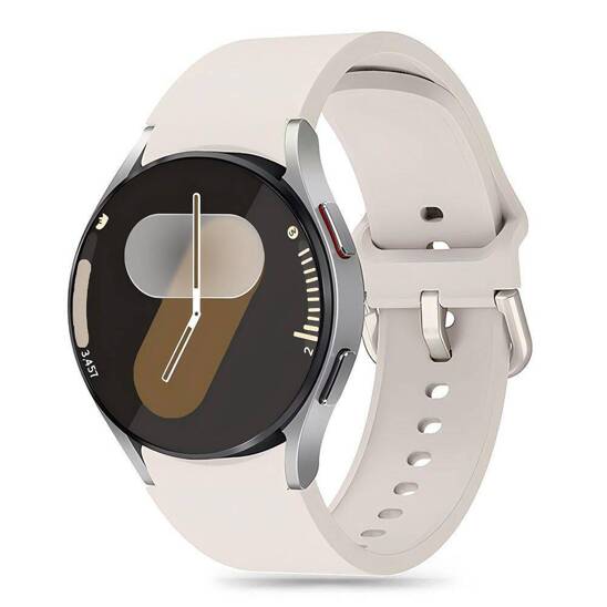 Strap for SAMSUNG GALAXY WATCH 4 / 5 / 5 PRO / 6 / 7 / FE Tech-Protect Silicone Starlight creamy