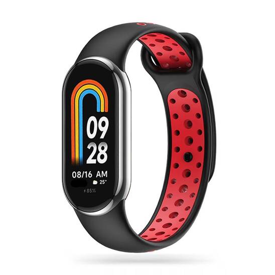 Strap for XIAOMI MI BAND 8 / 8 NFC Tech-Protect Softband black & red