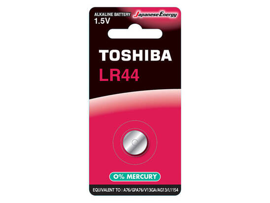 TOSHIBA ALKALINE LR44 battery 1 pc.