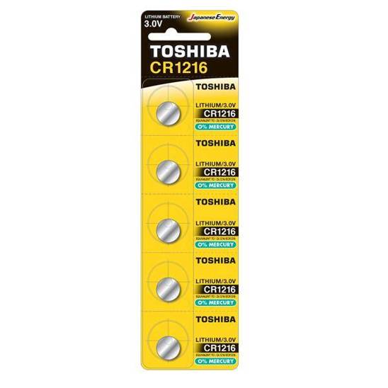 TOSHIBA Lithium CR1216 3V battery 5 pcs