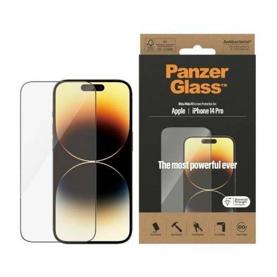 Tempered Glass 5D IPHONE 14 PRO PanzerGlass Ultra-Wide Fit Screen Protection Antibacterial (2772)