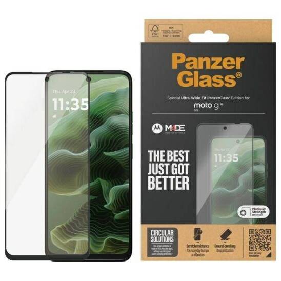 Tempered Glass 5D MOTOROLA MOTO G35 5G PanzerGlass Screen Protector Ultra-Wide Fit 6596