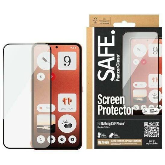 Tempered Glass 5D NOTHING PHONE 1 SAFE by PanzerGlass Screen Protector Ultra-Wide Fit (SAFE95949)