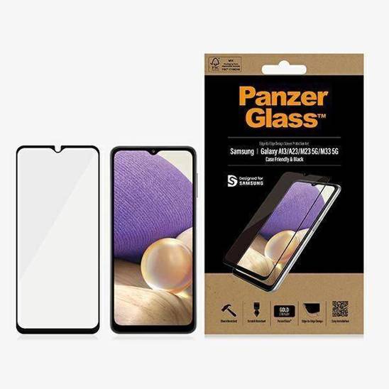 Tempered Glass 5D SAMSUNG GALAXY A12 / A23 / M23 / M33 5G PanzerGlass E2E Regular Case Friendly black