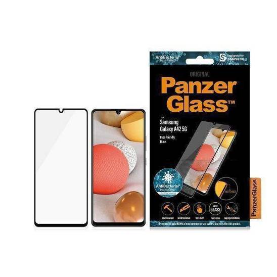 Tempered Glass 5D SAMSUNG GALAXY A42 5G PanzerGlass E2E Super+ Case Friendly AntiBacterial black